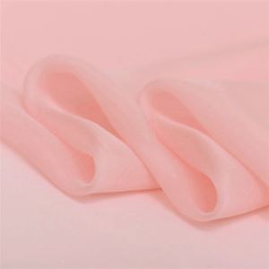 Румяно-розовый шелковый шифон